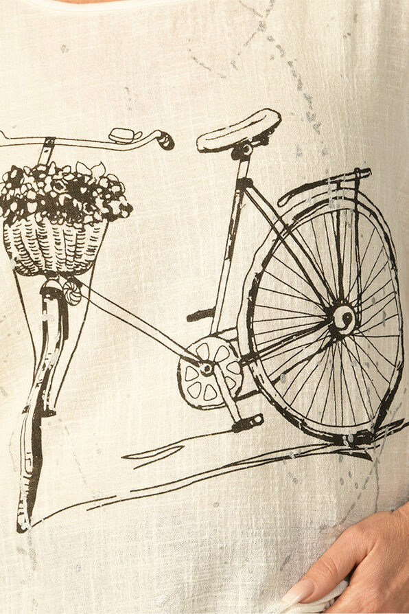 Dressy Bicycle Tee, White, original image number 3