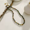 JULIETA India Agate Stones & Gold Necklace, Green, original image number 2