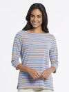Stripe Boat Shirt  , Blue, original image number 0