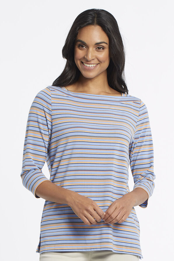 Stripe Boat Shirt  , Blue, original image number 0