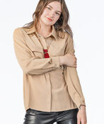 Classic Solid Collared Blouse , , original image number 0