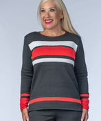 Studded Stripe Sweater, , original image number 0