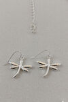 Dainty Dragonfly Necklace and Earring Set, Silver, original image number 1