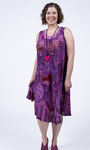 Sleeveless Marble Umbrella Dress, Lavender, original image number 1