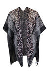 Leopard Print Kimono, Black, original image number 0