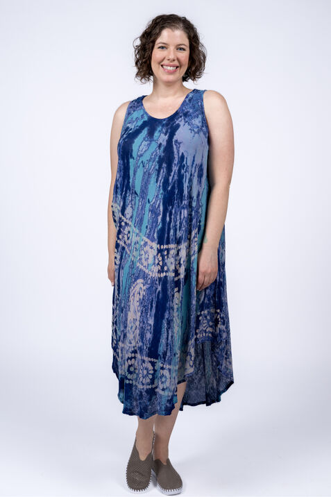 Sleeveless Midi Tie-Dye Dress, Lavender, original