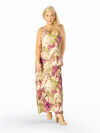 Floral Keyhole Maxi Dress, Pink, original image number 0
