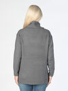 Side-Slit Turtleneck Sweater, Charcoal, original image number 2