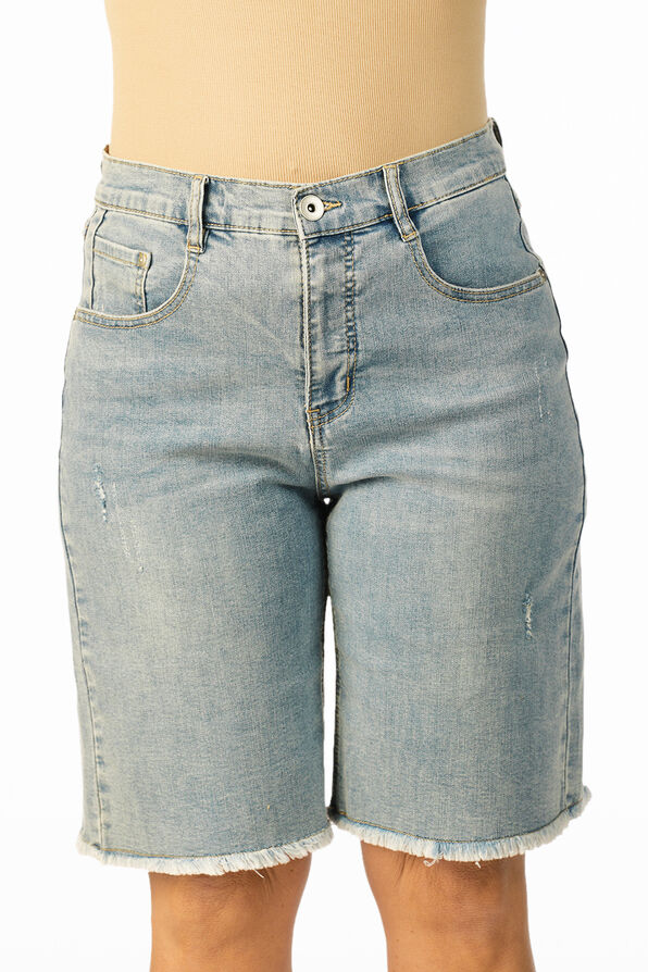 Bermuda Jean Shorts, Denim, original image number 0