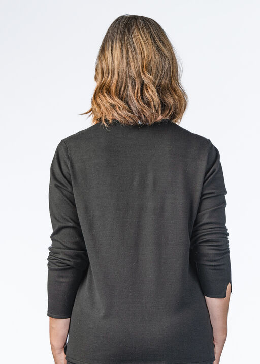 Basic Essential Incredible V-Neck Shirt, Black, original