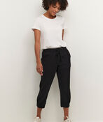 100% Cotton Capri Pants, Black, original image number 0