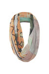 Cotton Printed Infinity Scarf, Coral, original image number 0