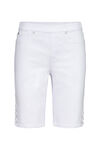 Audrey Pull-On Denim Short with Laced Detail, White, original image number 0