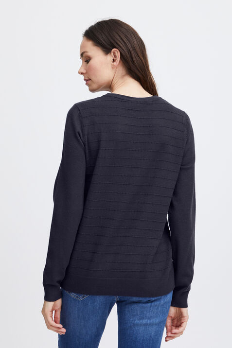 Long Sleeve Knit Pullover Sweater, Blue, original
