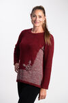 Boucle Rosette Sweater , Red, original image number 1