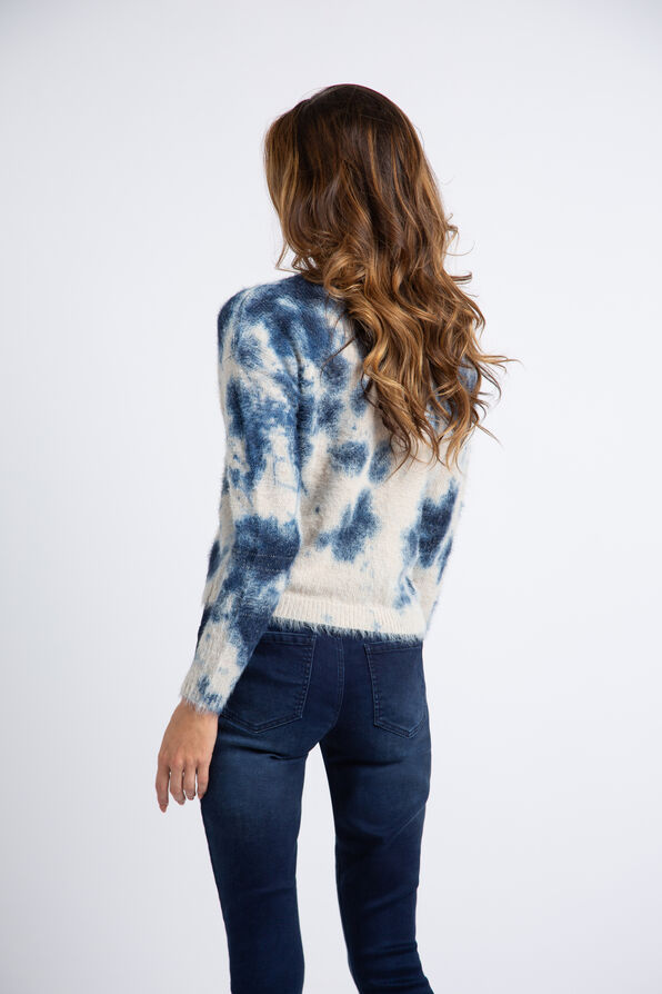 Long Sleeve Eyelash Sweater, Blue, original image number 2