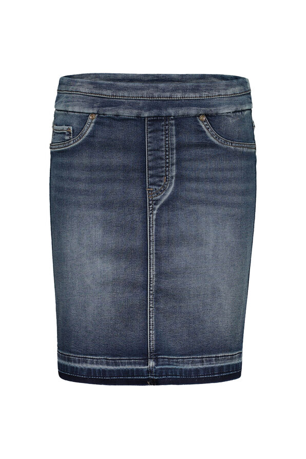 Pull-On Denim Skirt, Denim, original image number 0