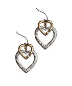 Heart Earrings, Gold, original image number 0