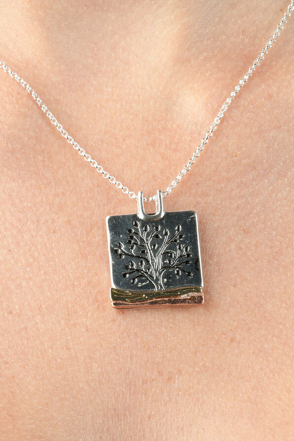 Tree Life Pendant Necklace Jewelry Set, Multi, original image number 1
