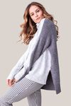 Amirah Relaxed Fit Turtle Neck Sweater, Grey, original image number 2