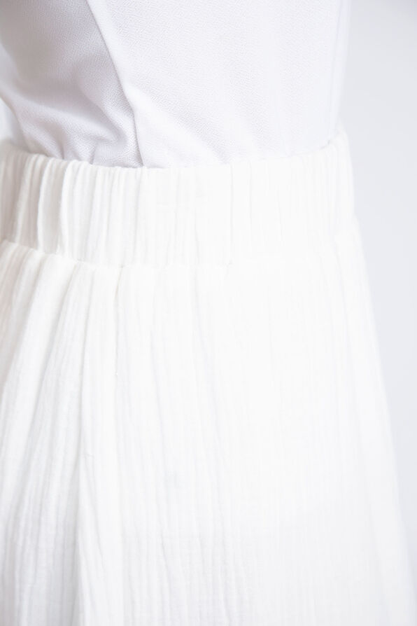 Cotton Gauze Tiered Maxi Skirt, White, original image number 3