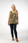 SLEEVELESS TOP WITH LACE DETAIL, Green, original image number 0