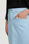 Cream Amalie Denim Midi Skirt, Blue, original image number 2