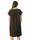 Sophisticated Shirt Dress, Black, original image number 1