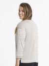 Multi-Stripe Linen-Mix Shirt, Olive, original image number 1