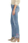 Ruby Straight-Leg Embroidered Jeans, Denim, original image number 1
