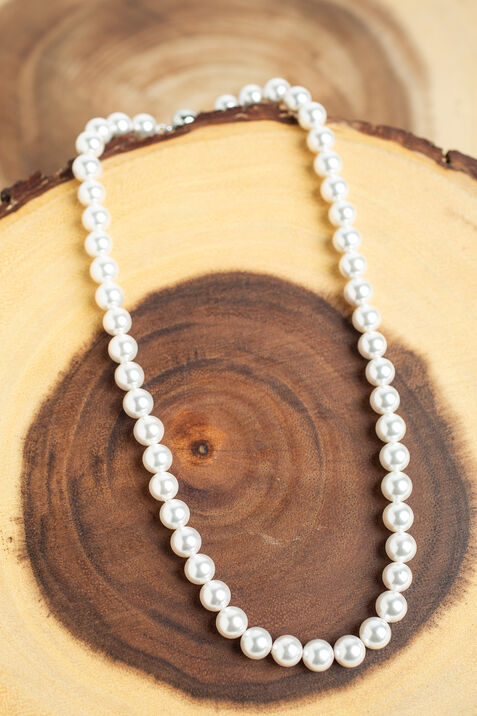 Short Pearl Necklace, White, original