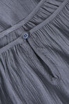 Kaffe Crinkle Tunic with Keyhole and 3/4 Sleeves, Grey, original image number 4