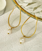 SADIE Natural Freshwater Pearl Earrings, Gold, original image number 0