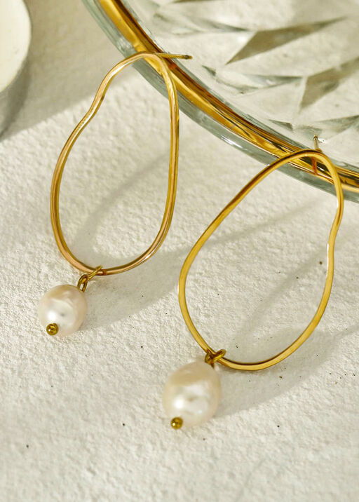 SADIE Natural Freshwater Pearl Earrings, Gold, original