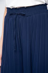 Pleated Chiffon Wide Leg Trousers , Navy, original image number 3