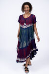 Bright TieDye Hippie Dress, Multi, original image number 0