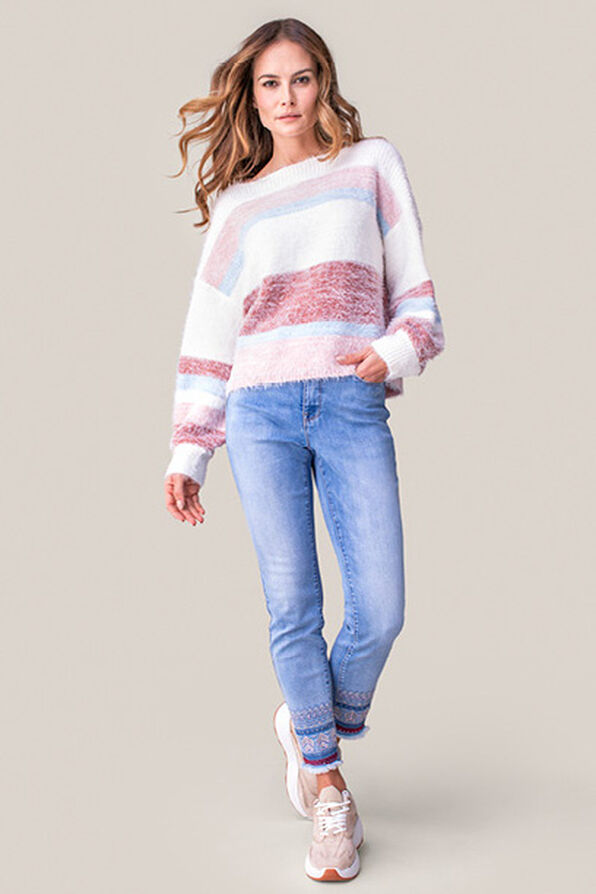 Bridget Eyelash Sweater, Cream, original image number 1
