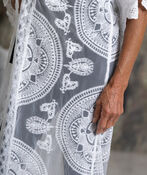 Full-Length Lace Cardigan, White, original image number 2