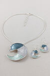 Making Waves Necklace and Earrings Set, Blue, original image number 0