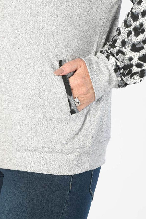 Leopard-Spice Sweater Sweatshirt, Grey, original image number 2