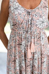 Sleeveless Floral Maxi Dress, Pink, original image number 2