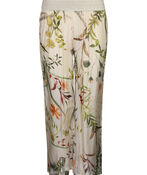 Floral Print Silk Wide Leg Pant , , original image number 0