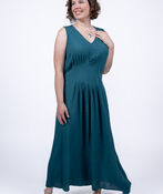 Sleeveless Maxi Dress, Teal, original image number 0