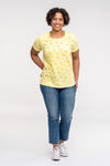Lemon Print Cuffed T-Shirt, Yellow, original image number 1