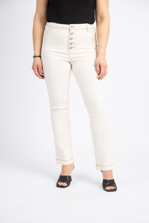 Brooke Microflare Jeans, Off White, original image number 0