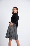 Long Sleeve Midi Sweater Dress , Black, original image number 3