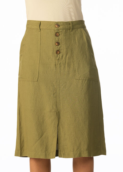 Safari Linen Skirt, Olive, original