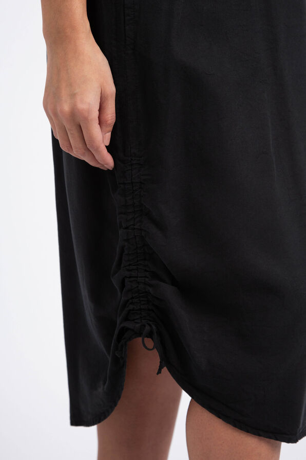 Flowy Drawstring Skirt, Black, original image number 4