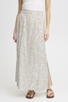 Pull-On Linen Maxi Skirt, White, original image number 0