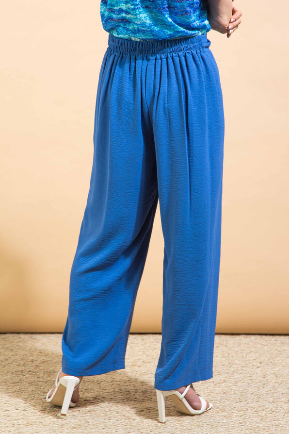 Wide Leg Trouser w/ Belt, Blue, original image number 2